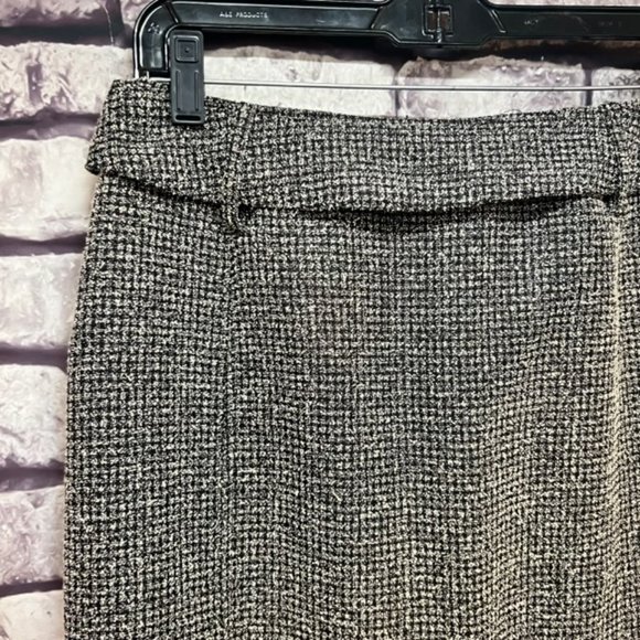 Outfit Petite Black & Ivory Fully Lined Skirt Size 8P - Picture 6 of 8